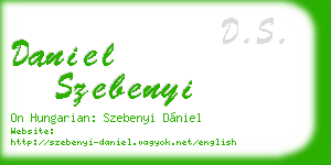 daniel szebenyi business card